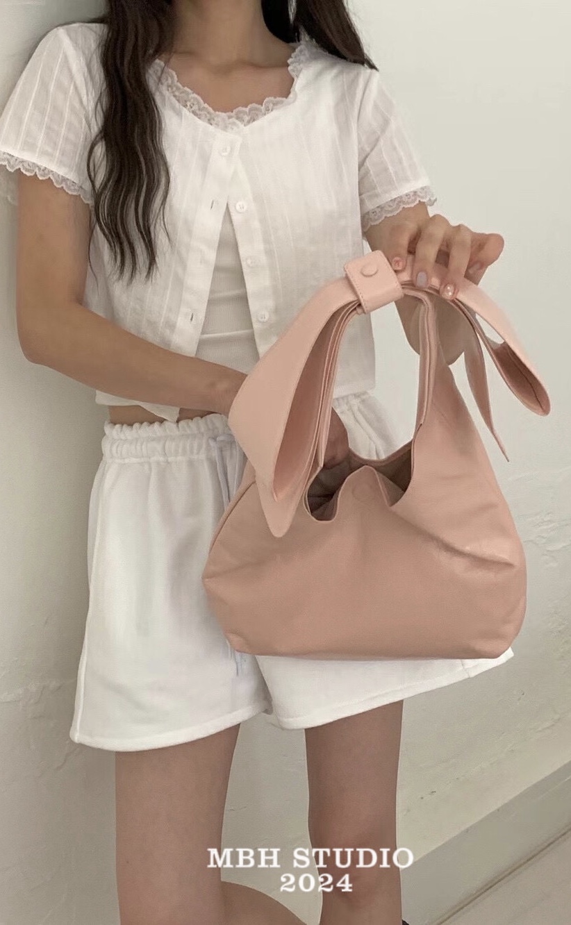 MBH Casual Oversized Bow Tote Bag Lightweight One Shoulder - Image 3