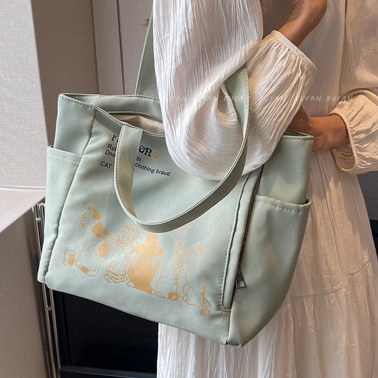 Large Capacity Canvas Tote Bag Women 2024 New Shoulder Bag Summer Fashion Commuter Bag - Image 3
