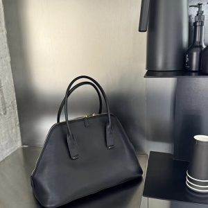 MBH Top-Grain Leather Shell Bag Elegant Commute Tote Handbag