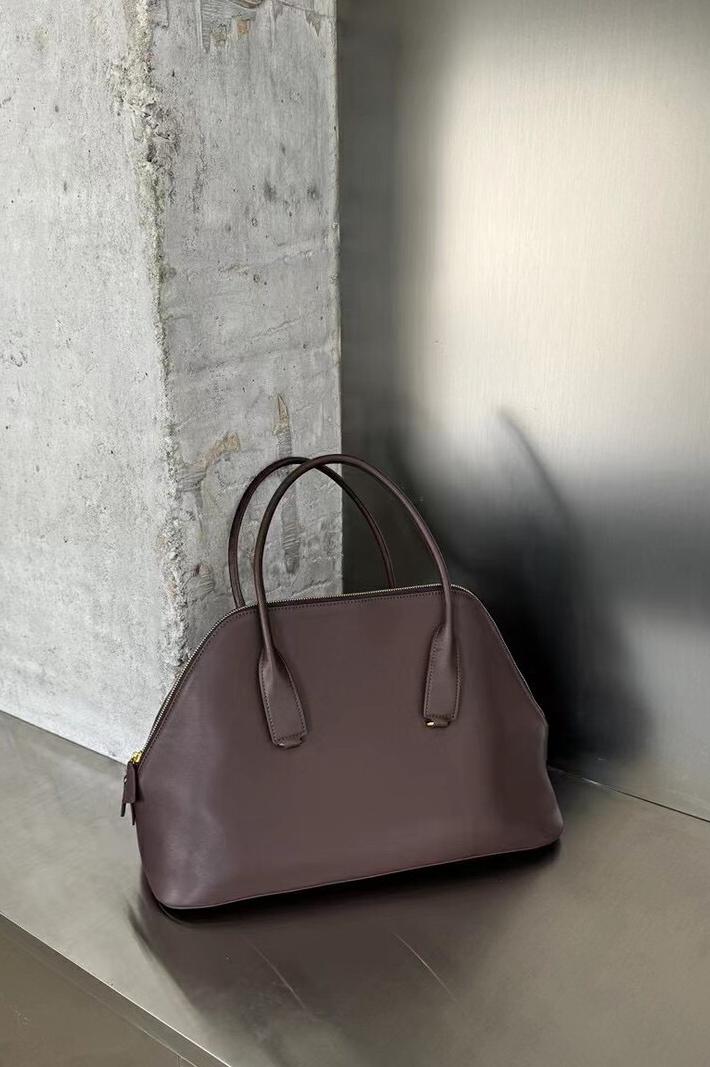MBH Top-Grain Leather Shell Bag Elegant Commute Tote Handbag - Image 5