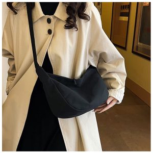 2024 New Solid Color Premium Canvas Shoulder Crossbody Women's Small Bag