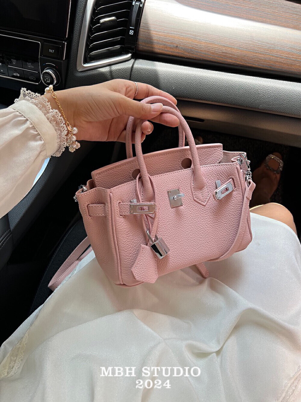mbh-candy-color-top-layer-cowhide-mini-platinum-bag-shoulder-crossbody-with-strap