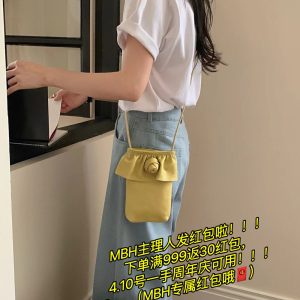 MBH Korean Style Top Layer Cowhide Boston Bowling Large Capacity Commuter Shoulder Bag
