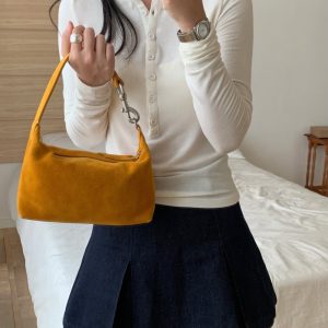 MBH Frosted Leather Colorful Hobo Bag for Daily Commute Underarm Crossbody Shoulder Bag with Strap