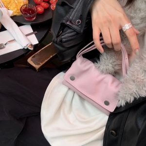 MBH 2026 Spring Summer Small Square Bag Simple Versatile 3 Compartment Phone Coin Purse Shoulder Crossbody Bag